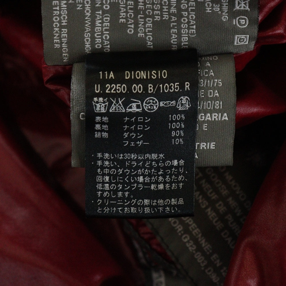 DUVETICA(デュベティカ) BEAMS別注 DIONISIO ディオニシオ フルジップ フーデッド ナイロンダウンジャケット ブラック/レッド 01652106