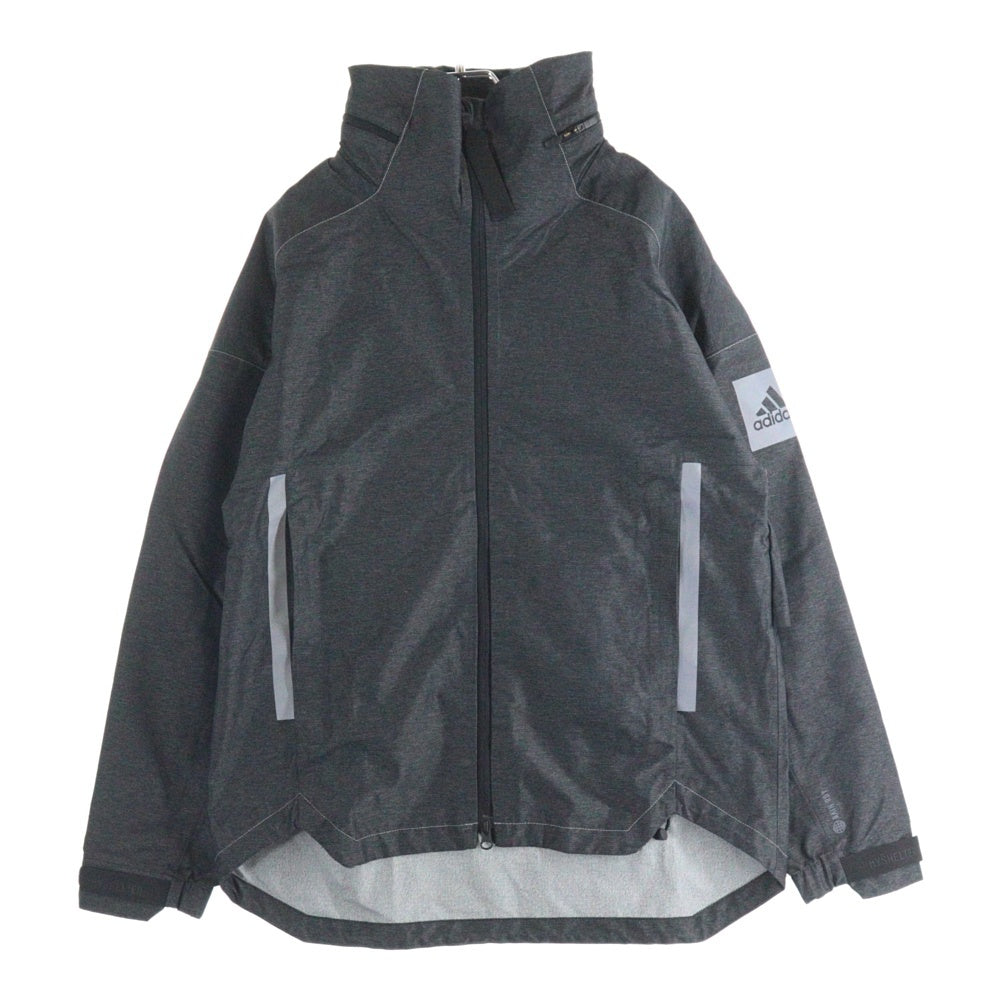 adidas(アディダス) MYSHELTER RAIN RDY フロントジップ フーデッド ナイロンジャケット グレー IB1648