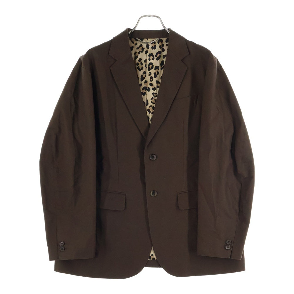 WACKO MARIA(ワコマリア) UNCONSTRUCTED JACKET/PLEATED TROUSER TYPE-2 セットアップスーツ アンコンストラクテッド レオパードライナー ジャケット トラウザー ブラウン