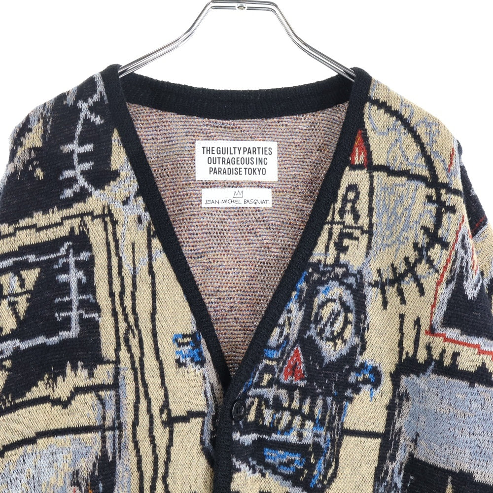 WACKO MARIA(ワコマリア) 22AW ×JEAN MICHEL BASQUIAT CARDIGAN TYPE-2 ジャンミシェル バスキア モヘヤカーディガン ブラック