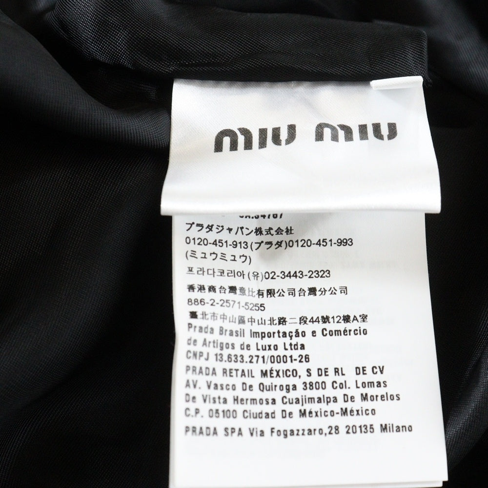miumiu(ミュウミュウ) スパンコール ツイードジャケット チェック レッド/ブラック MH1535 レディース