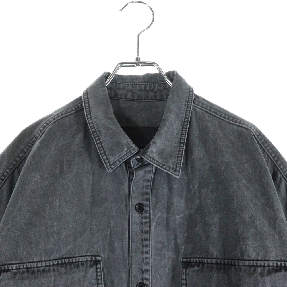 juun.j(ジュン ジェイ) ベルト付き デニムシャツ ブラック JC0164P404