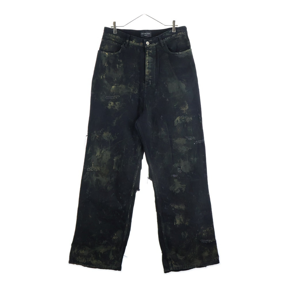 BALENCIAGA(バレンシアガ) 23SS スーパーデストロイ バギーデニムパンツ ブラック 745248 TBP47