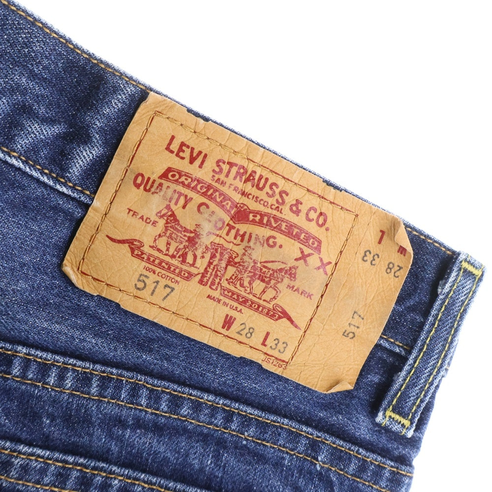 Levi's(リーバイス) 517 ボタン裏4170 スモールe USA製 ジップフライ ブーツカット デニムパンツ インディゴ US517-0003