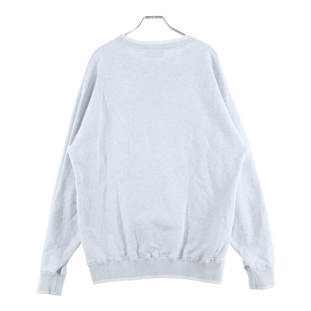 X-LARGE(エクストララージ) 22AW FELT LOGO CREWNECK SWEAT フロントフェルトロゴ クルーネック スウェット トレーナー グレー 101224012024