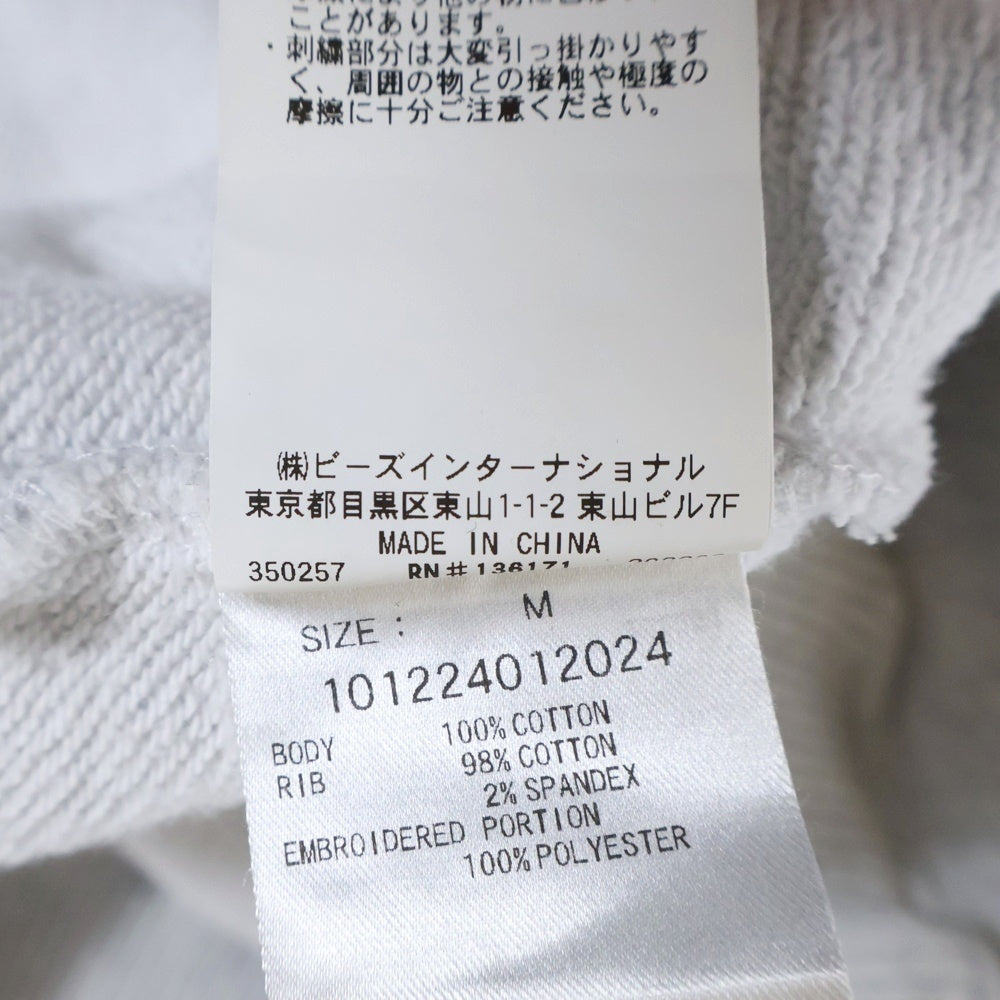 X-LARGE(エクストララージ) 22AW FELT LOGO CREWNECK SWEAT フロントフェルトロゴ クルーネック スウェット トレーナー グレー 101224012024