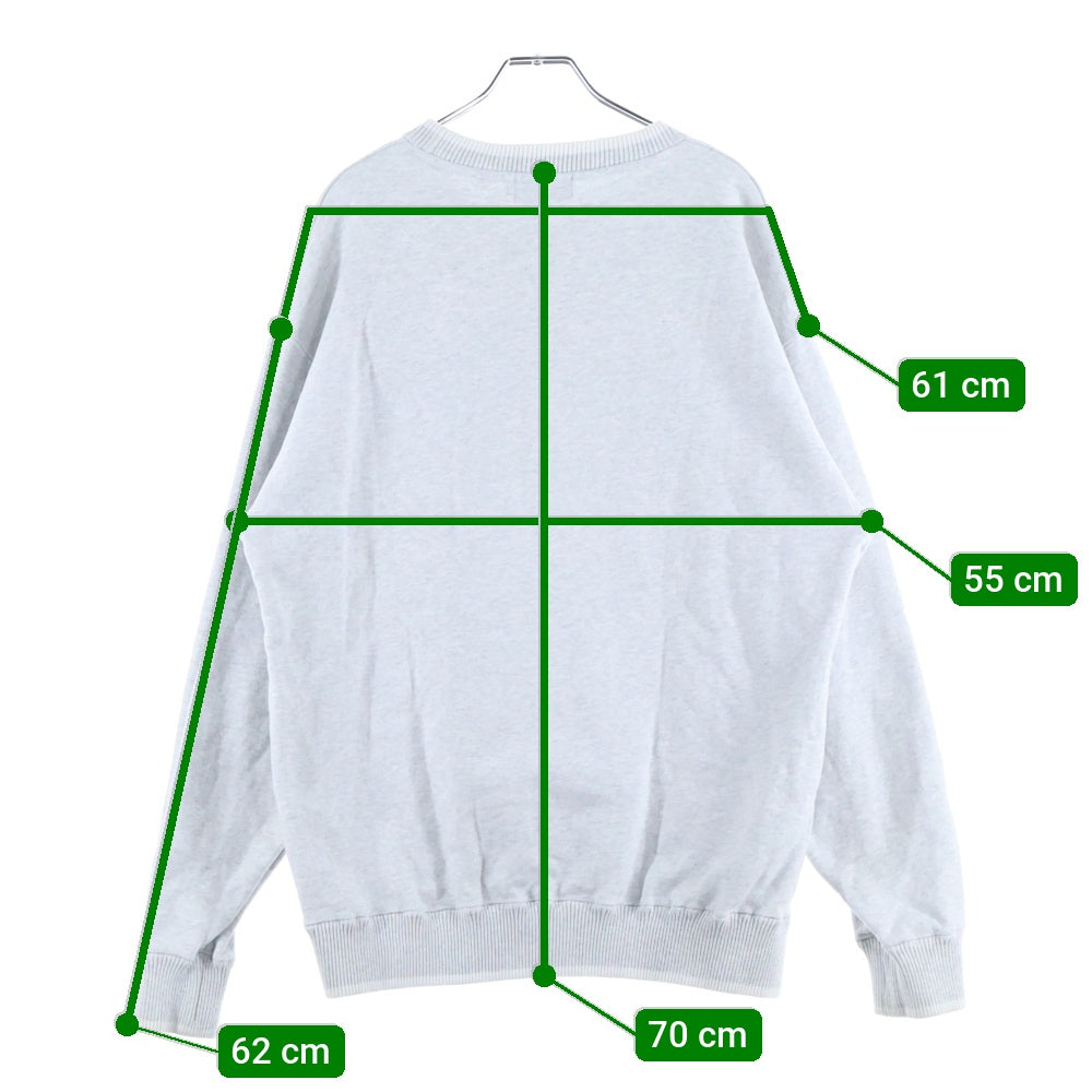 X-LARGE(エクストララージ) 22AW FELT LOGO CREWNECK SWEAT フロントフェルトロゴ クルーネック スウェット トレーナー グレー 101224012024