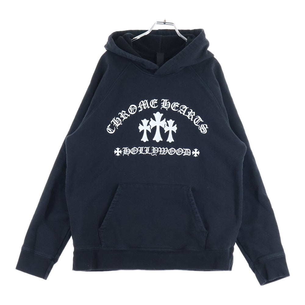 CHROME HEARTS(クロムハーツ) SAILIN ON HD PLVR セメタリークロス エンプロイダリー プルオーバースウェットパーカー フーディー ブラック