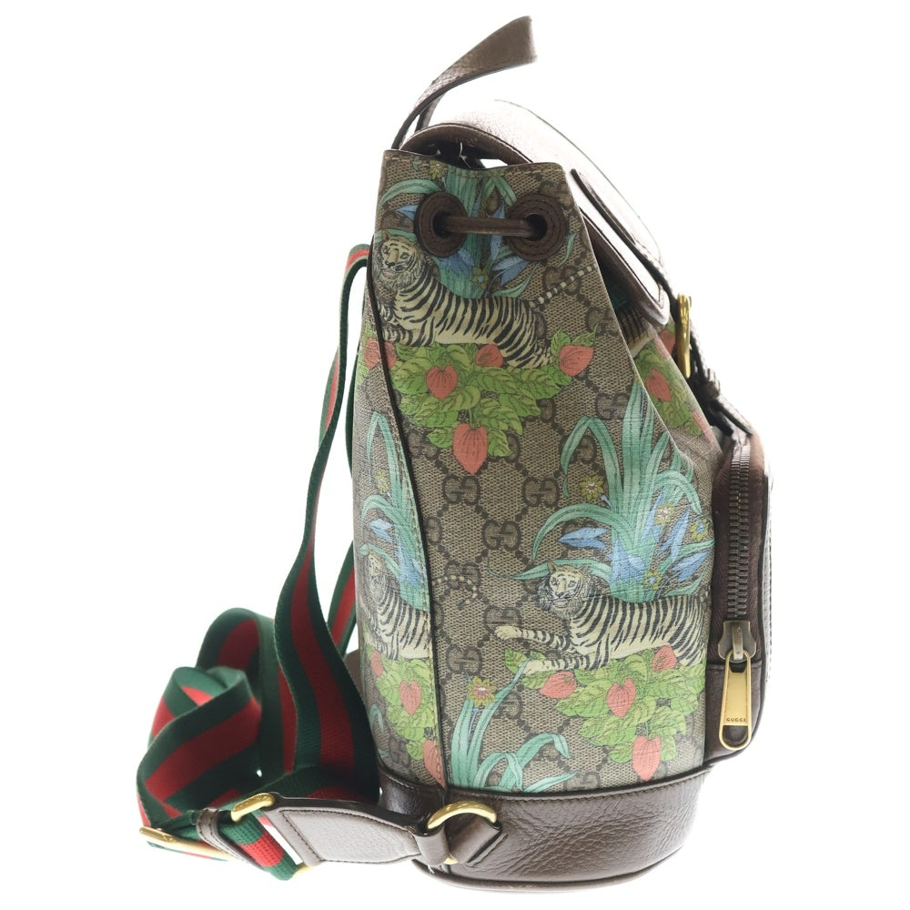 GUCCI(グッチ) TIGER GG BACKPACK タイガー GGスプリーム PVCバックパック リュックサック ベージュ 674147 UTBDC 9885 レディース