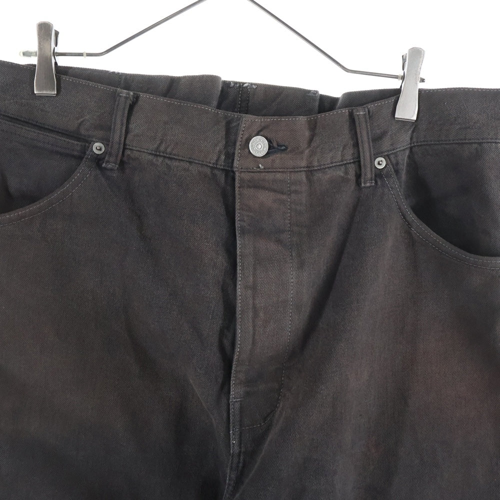 VISVIM(ヴィスヴィム) 22AW SS HAKAMA PANTS CMYK BLK コットンデニム ワイド 袴パンツ ブラウン 0122205005019