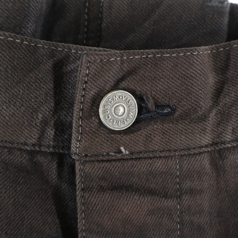 VISVIM(ヴィスヴィム) 22AW SS HAKAMA PANTS CMYK BLK コットンデニム ワイド 袴パンツ ブラウン 0122205005019
