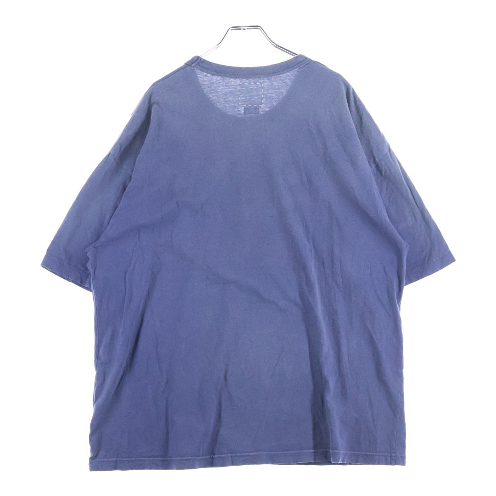 VISVIM(ヴィスヴィム) 25SS JUMBO TEE S/S CRASH フェード加工 クルーネック ジャンボ 半袖Tシャツ カットソー ネイビー 0125105010015