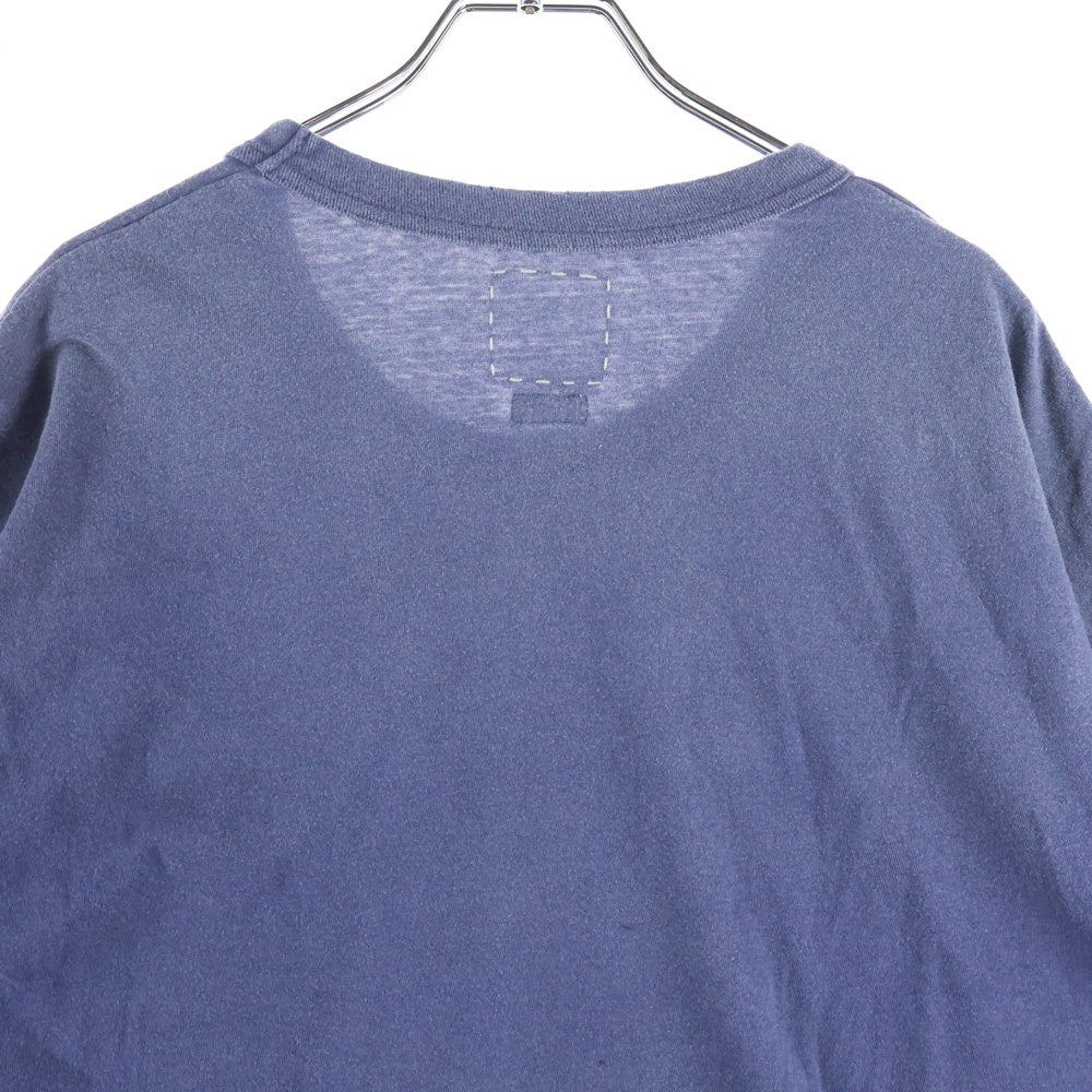 VISVIM(ヴィスヴィム) 25SS JUMBO TEE S/S CRASH フェード加工 クルーネック ジャンボ 半袖Tシャツ カットソー ネイビー 0125105010015