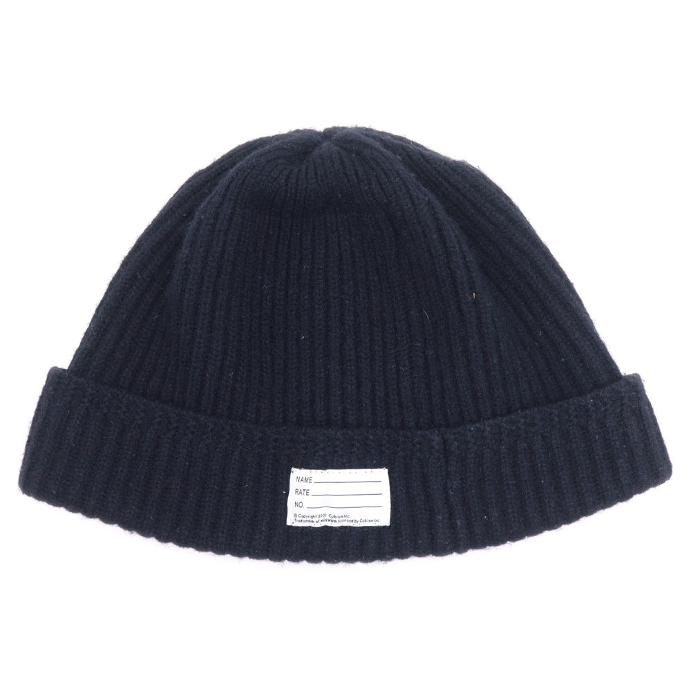 VISVIM(ヴィスヴィム) ウール リブニットキャップ ビーニー ブラック