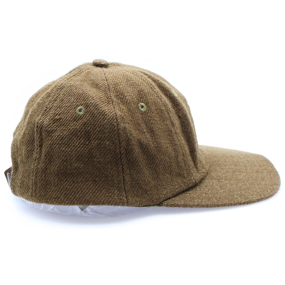 VISVIM(ヴィスヴィム) 24AW EXCELSIOR II CAP エクセルシオール ウールリネン フロント刺繍 8パネルキャップ ブラウン 0124203003014