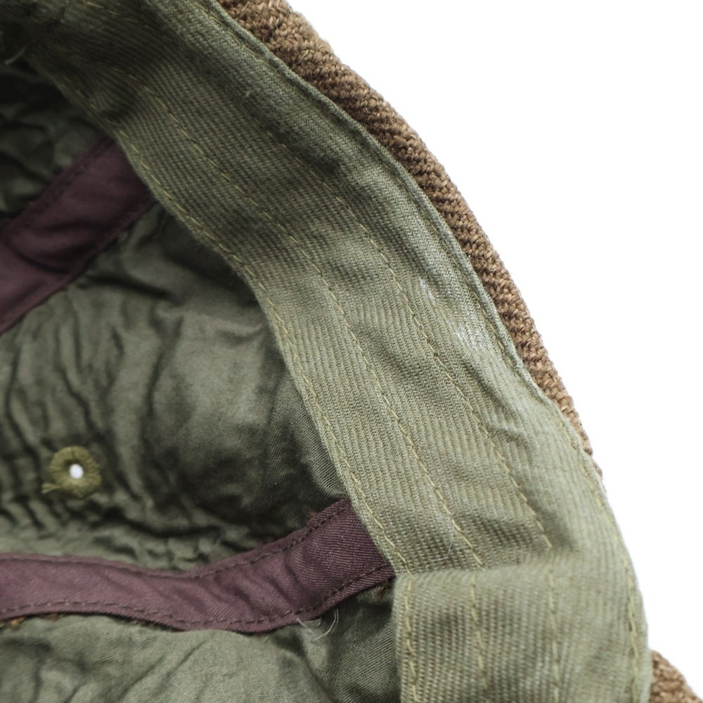 VISVIM(ヴィスヴィム) 24AW EXCELSIOR II CAP エクセルシオール ウールリネン フロント刺繍 8パネルキャップ ブラウン 0124203003014