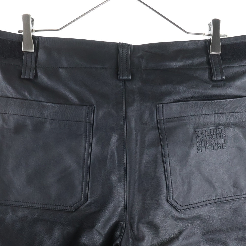 SUPREME(シュプリーム) 25SS ×Marithe + Francois Girbaud Shuttle Tape Leather Cargo Pant シャトル テープ レザー カーゴ パンツ ブラック