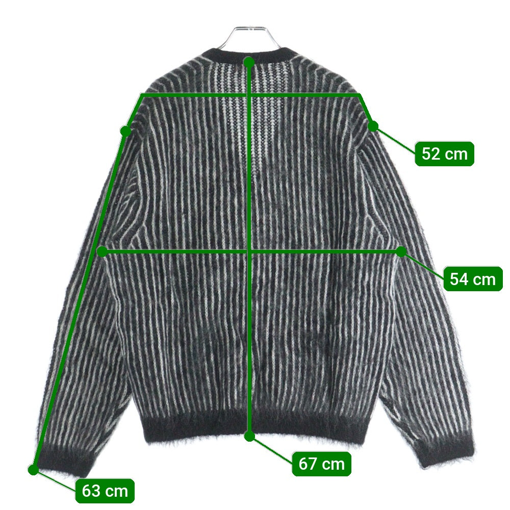 SUPREME(シュプリーム) 25SS 2-Tone Mohair Cardigan ツートーン モヘアニット カーディガン ブラック/ホワイト