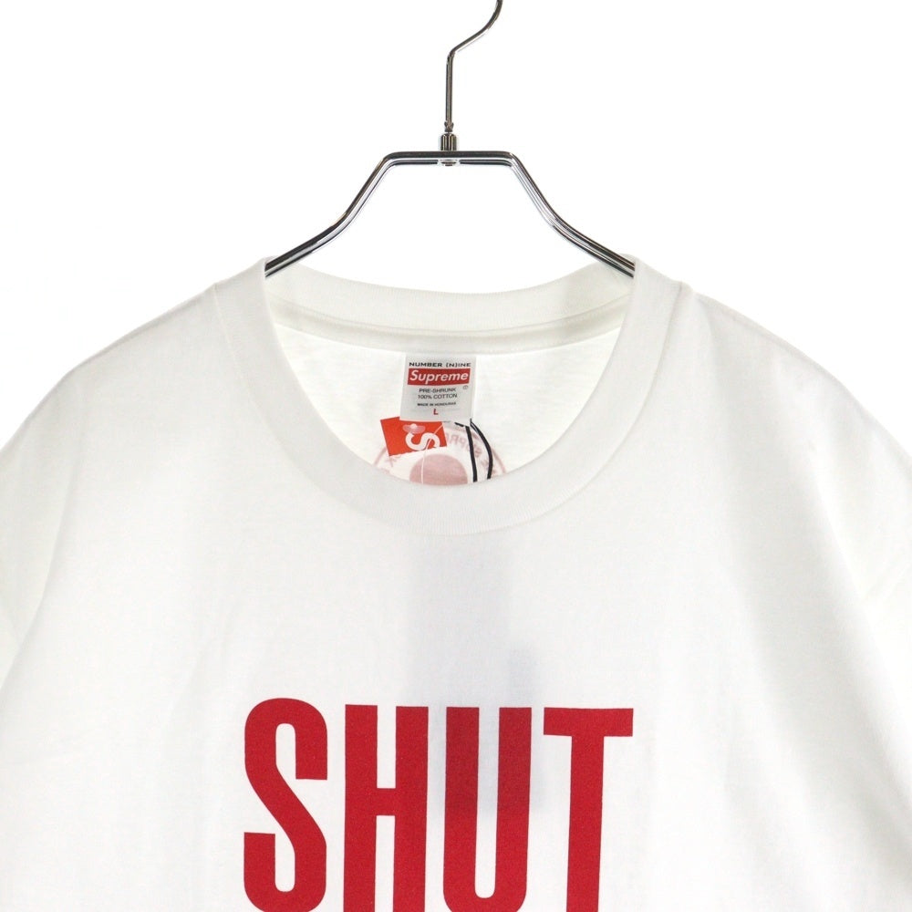 SUPREME(シュプリーム) 25AW ×NUMBER NINE Shut Up Tee ナンバーナイン シャットアップ クルーネック カットソー 半袖Tシャツ ホワイト