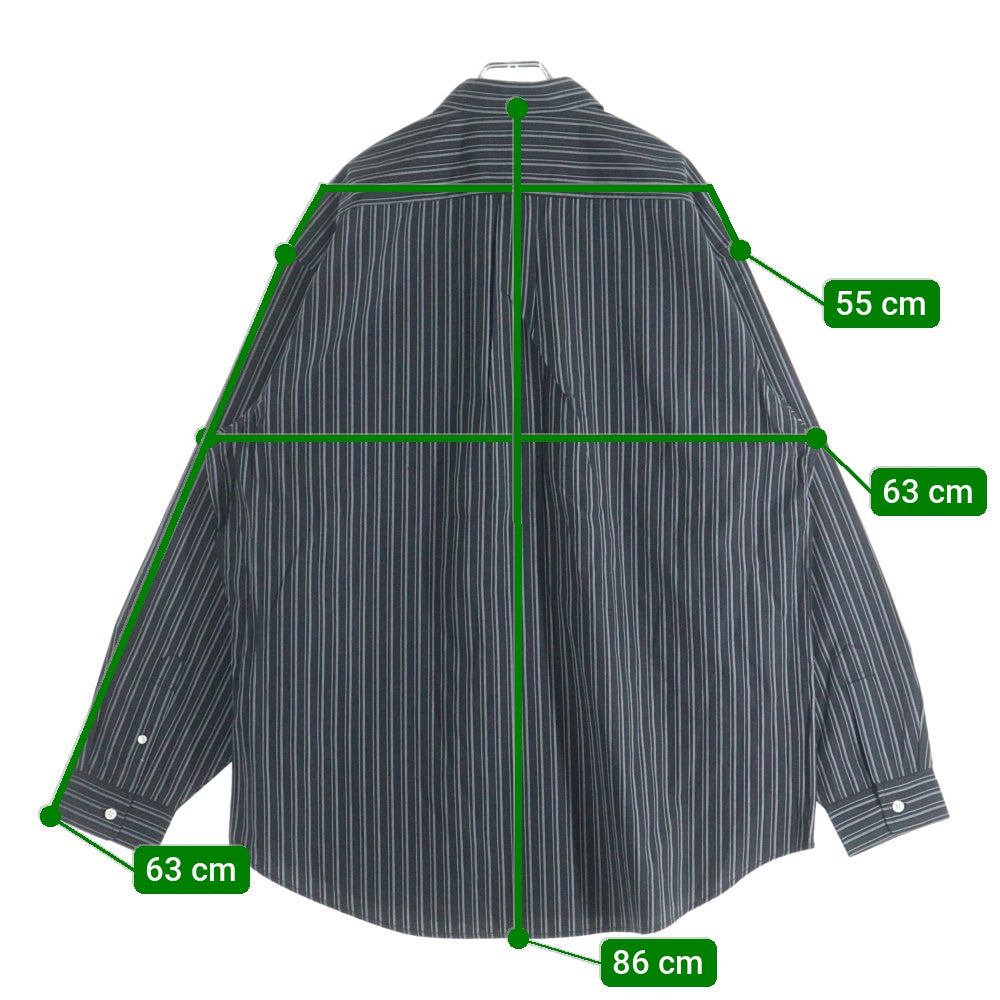 SUPREME(シュプリーム) 25AW Pinstripe Shirt ピンストライプ柄 長袖シャツ ネイビー