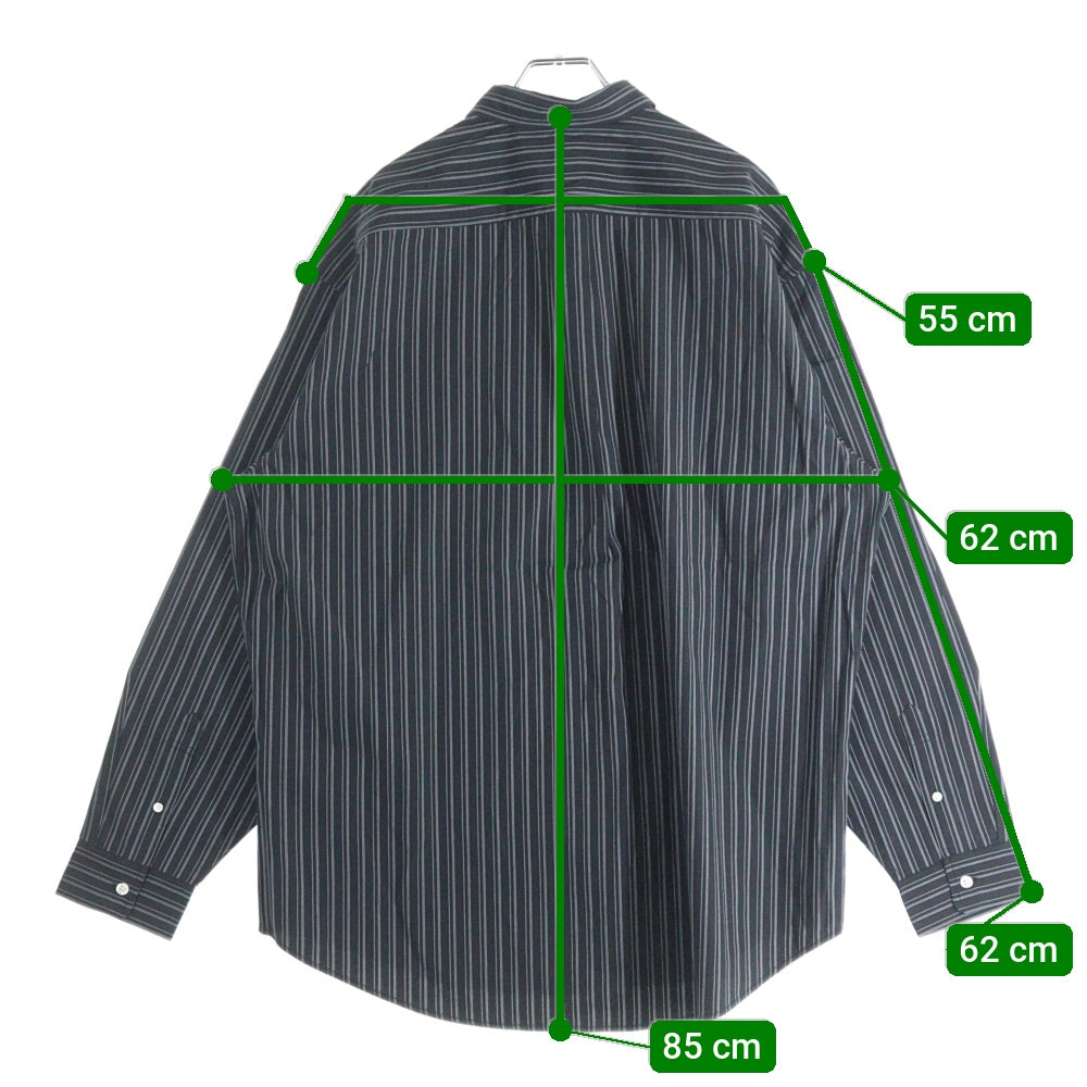 SUPREME(シュプリーム) 25AW Pinstripe Shirt ピンストライプ柄 長袖シャツ ネイビー
