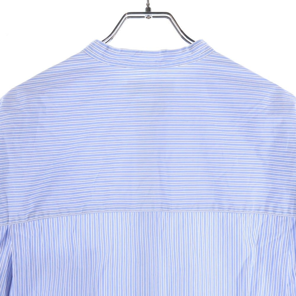 Graphpaper(グラフペーパー) ×SOKTAS ×ソクタス ストライプ バンドカラー ロングスリーブシャツ ブルー GM234-50105