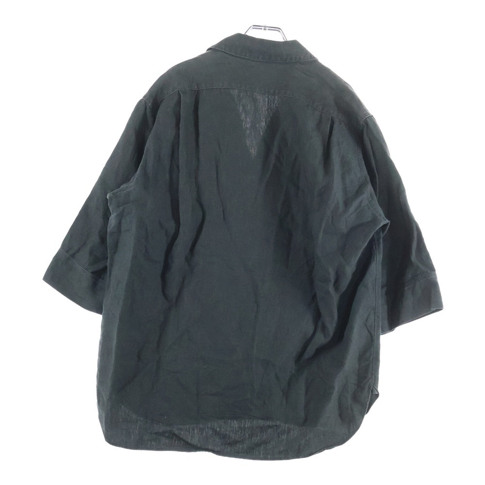 RAKINES(ラキネス) 襟付き 4ボタン ユーティリティ 半袖シャツ ダークグリーン 09S23SS180S