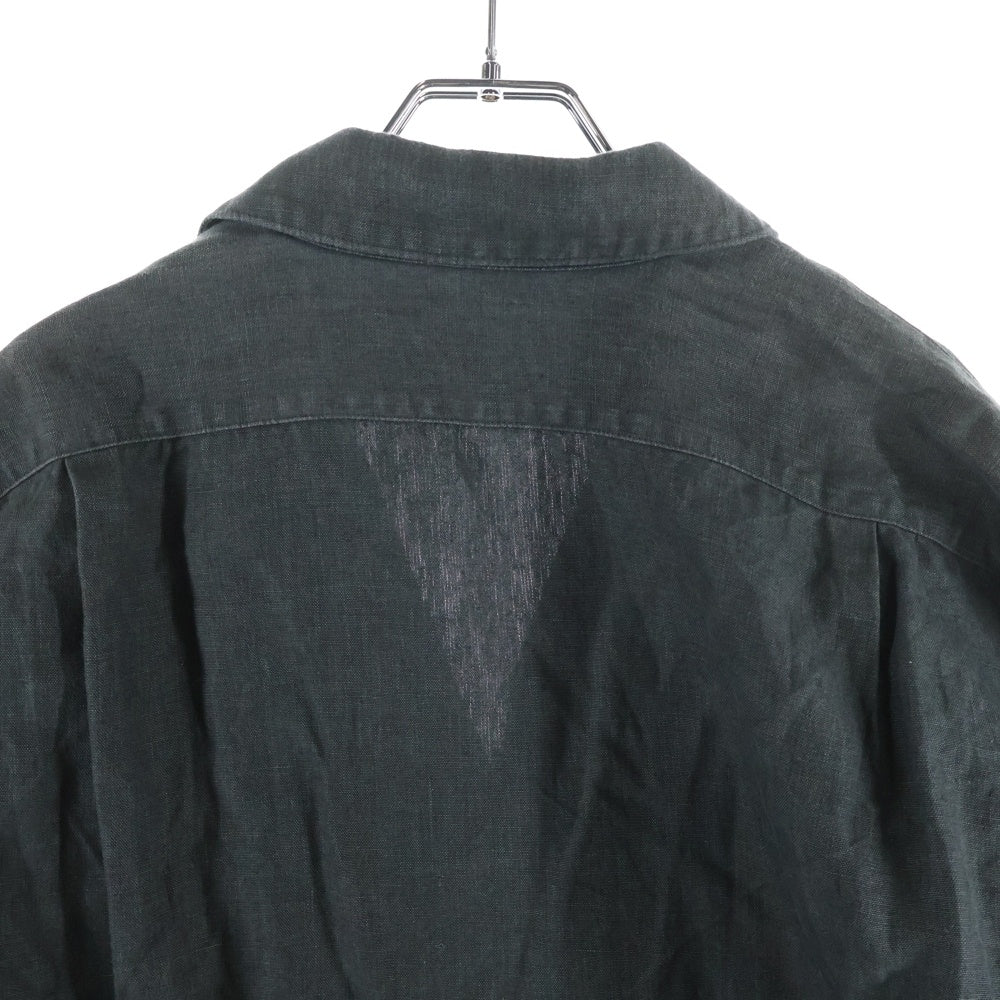 RAKINES(ラキネス) 襟付き 4ボタン ユーティリティ 半袖シャツ ダークグリーン 09S23SS180S