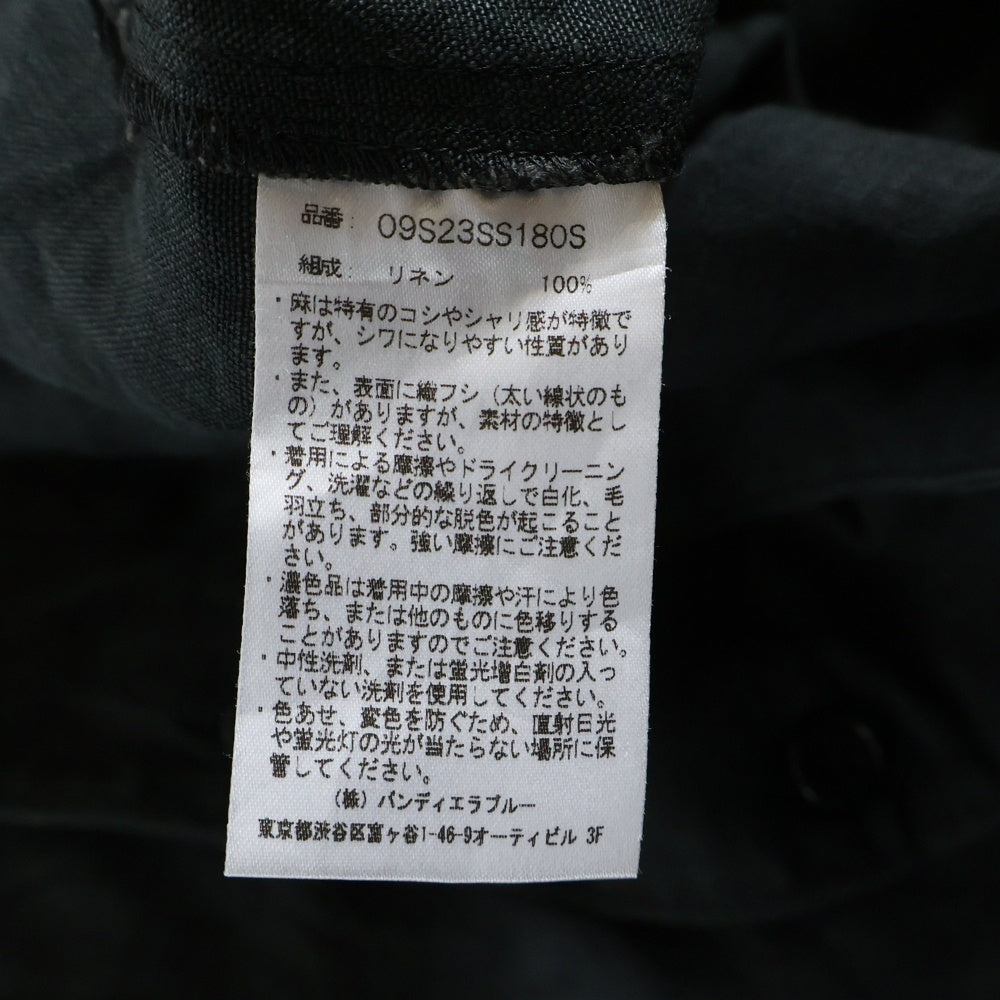 RAKINES(ラキネス) 襟付き 4ボタン ユーティリティ 半袖シャツ ダークグリーン 09S23SS180S