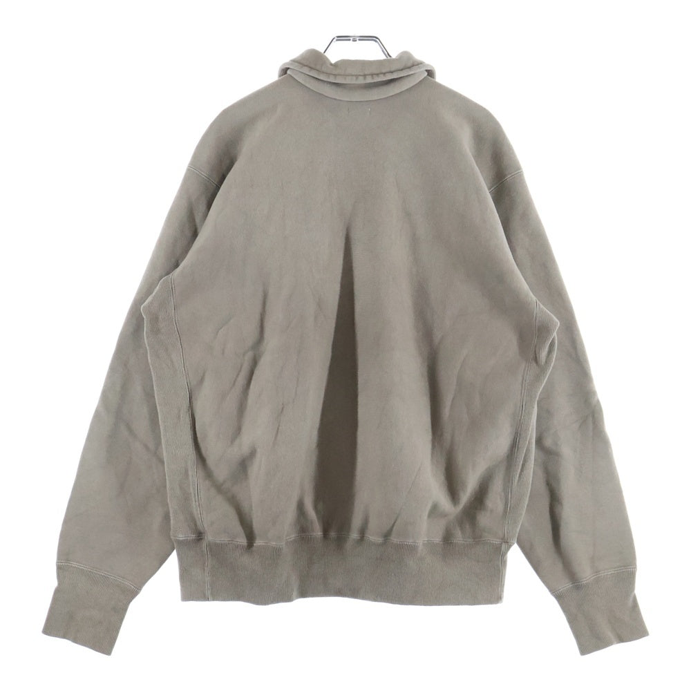 A.PRESSE(アプレッセ) VINTAGE HALF ZIP SWEAT 襟付き ヴィンテージ ハーフジップ スウェット ベージュ 25AAP-05-80