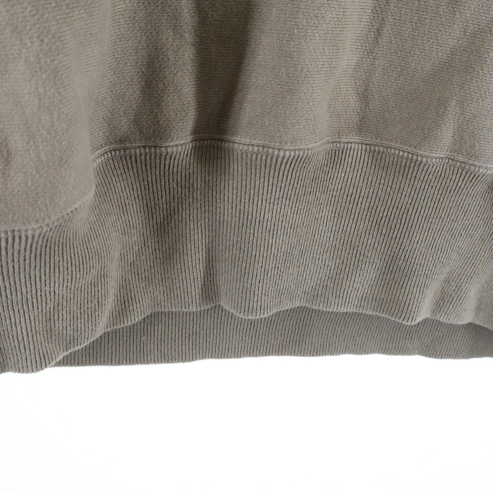 A.PRESSE(アプレッセ) VINTAGE HALF ZIP SWEAT 襟付き ヴィンテージ ハーフジップ スウェット ベージュ 25AAP-05-80