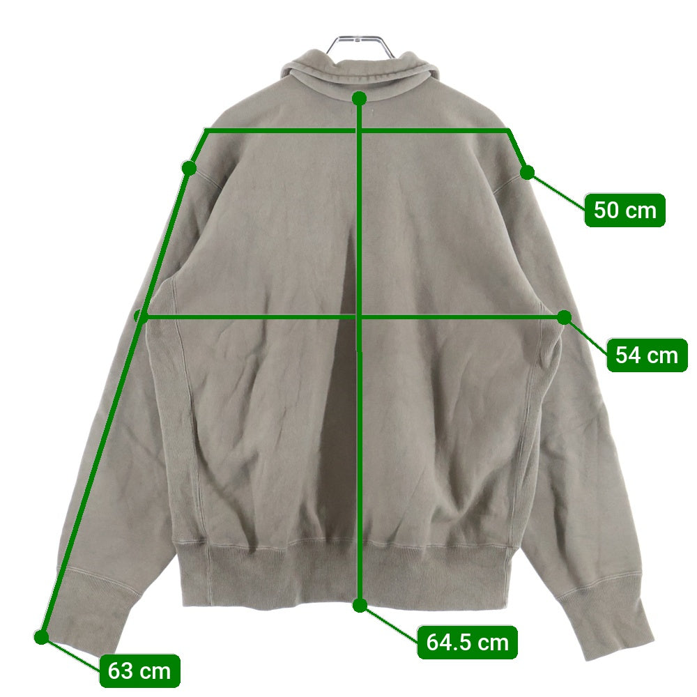 A.PRESSE(アプレッセ) VINTAGE HALF ZIP SWEAT 襟付き ヴィンテージ ハーフジップ スウェット ベージュ 25AAP-05-80