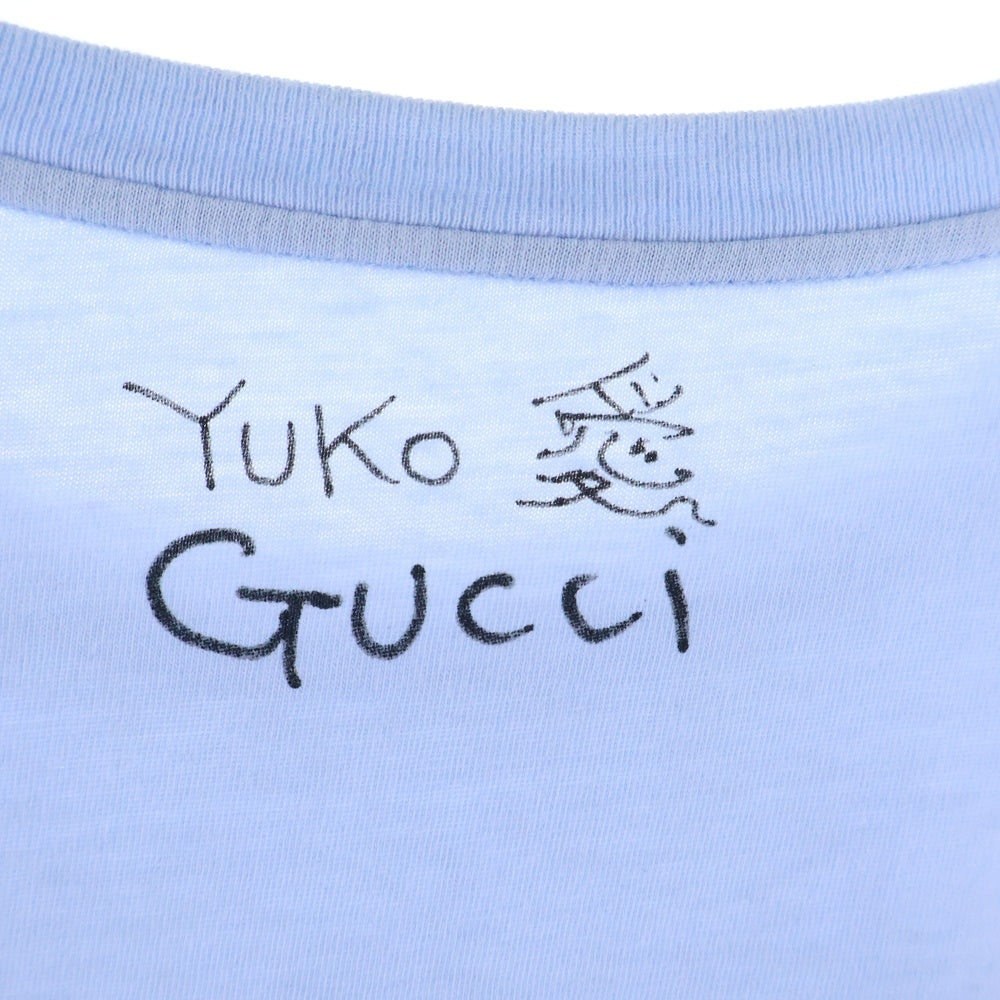 GUCCI(グッチ) ×ヒグチユウコ ロゴプリント半袖Tシャツ カットソー ブルー