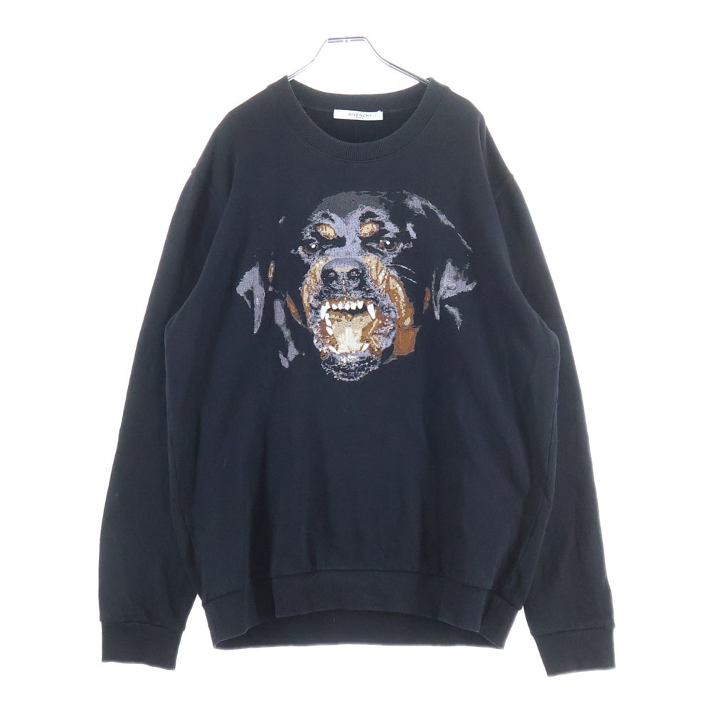 GIVENCHY(ジバンシィ) 15AW ロットワイラー刺繍長袖トレーナー ブラック 15F 7216 653