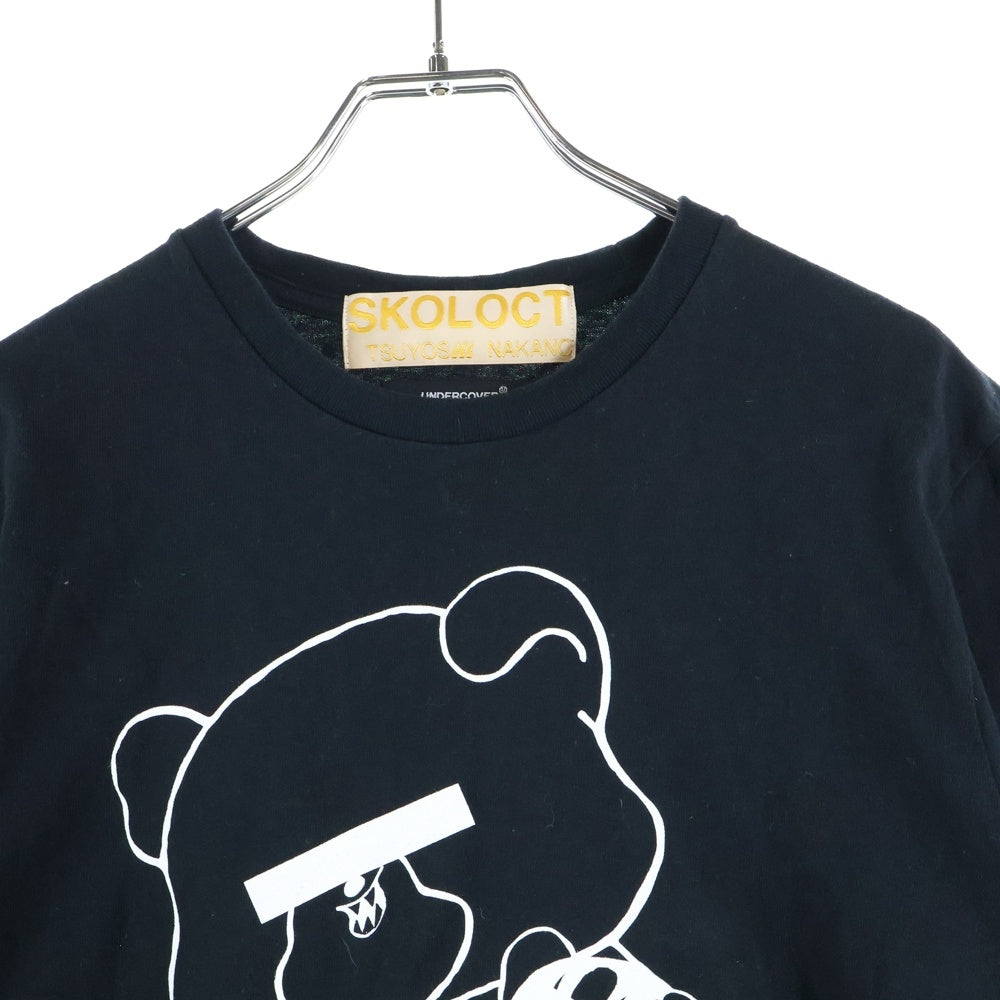 UNDERCOVER(アンダーカバー) ×SKOLOCT スコロクト ベアープリント クルーネック半袖Tシャツ カットソー ブラック UB0D3802