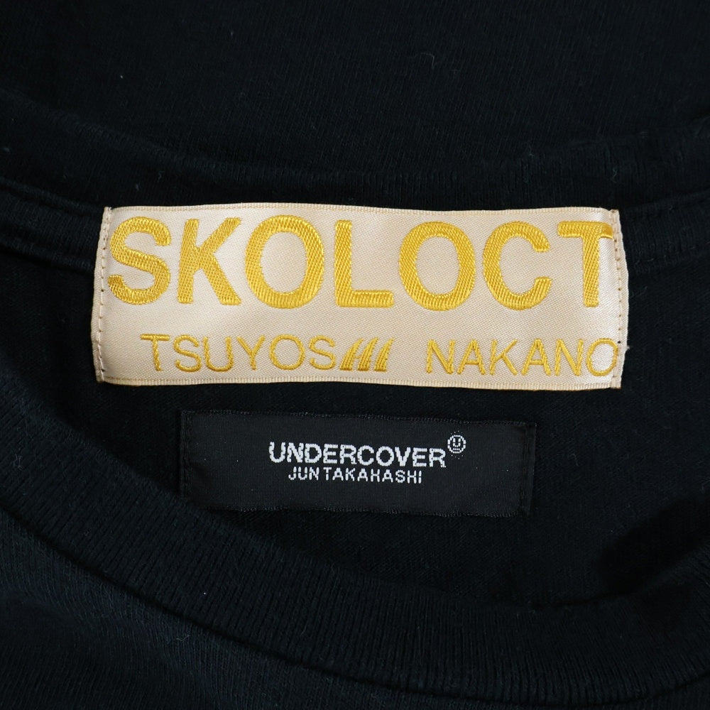 UNDERCOVER(アンダーカバー) ×SKOLOCT スコロクト ベアープリント クルーネック半袖Tシャツ カットソー ブラック UB0D3802