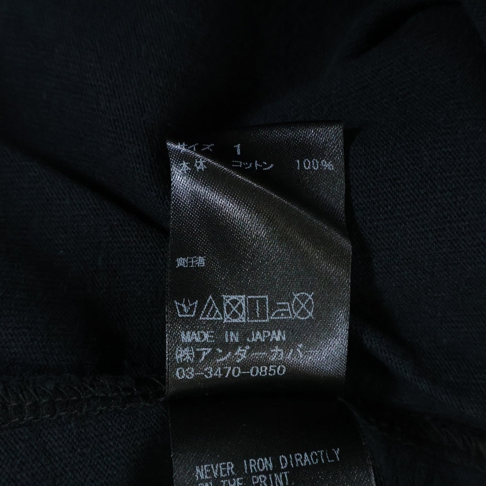 UNDERCOVER(アンダーカバー) ×SKOLOCT スコロクト ベアープリント クルーネック半袖Tシャツ カットソー ブラック UB0D3802