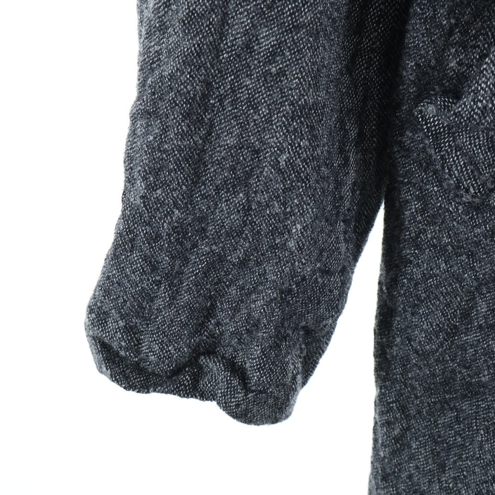 COMME des GARCONS HOMME DEUX(コムデギャルソン オムドゥ) 25AW AD2025 ウール縮絨 ジップアップロングコート ジャケット グレー DP-C002