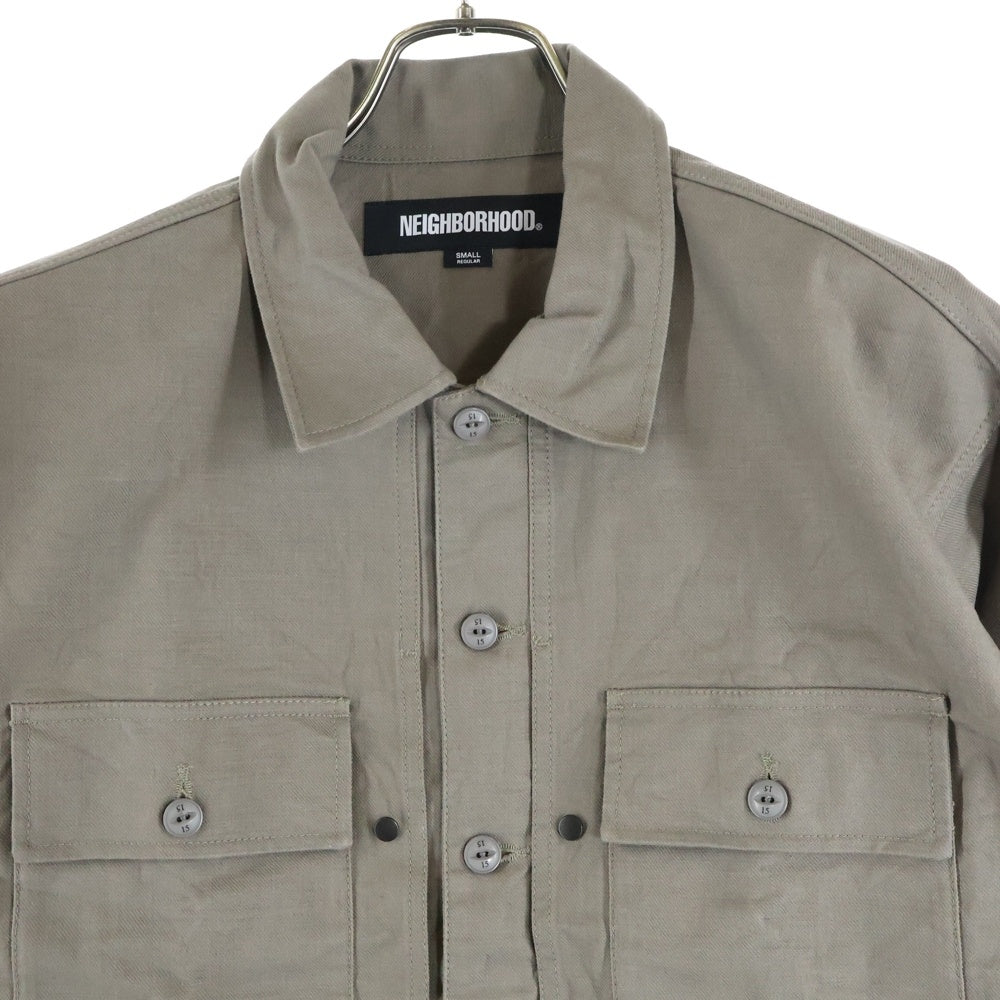 NEIGHBORHOOD(ネイバーフッド) 25AW FATIGUE SHIRT LS ファティーグ ミリタリー 長袖シャツ ブラウン 252TSNH-SHM09