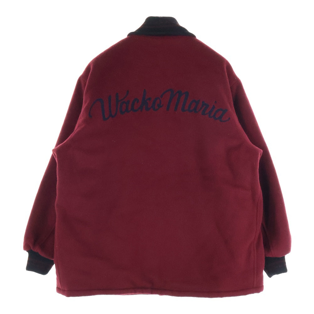 WACKO MARIA(ワコマリア) 25AW CAR CLUB JACKET A カークラブ 裏地レオパード ジップアップジャケット ダークレッド 25FW-WMO-BL05