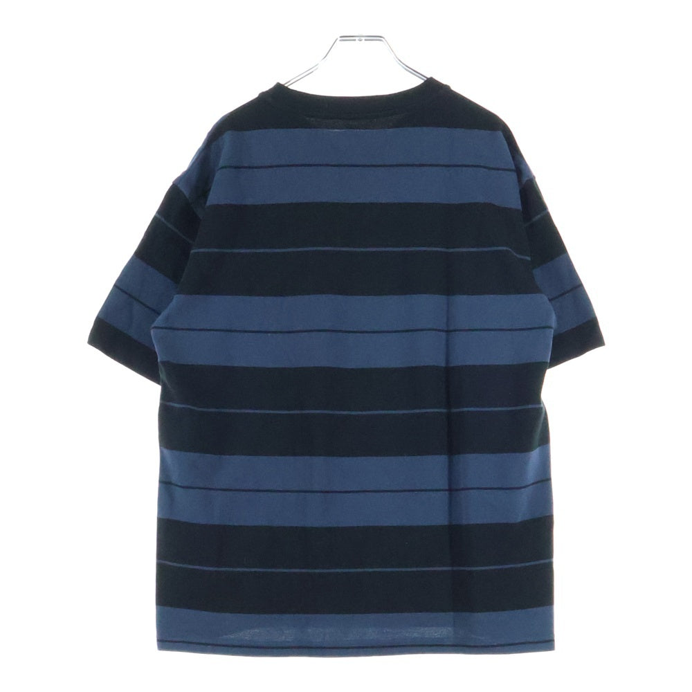 WACKO MARIA(ワコマリア) 23SS STRIPED CREW NECK T-SHIRT ストライプド クルーネック 半袖ポケットTシャツ カットソー ネイビー/ブラック 23SS-WMT-SS01