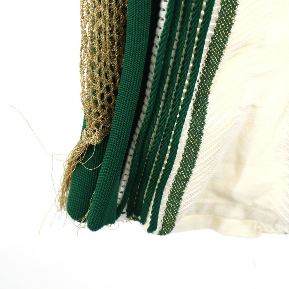 Mame Kurogouchi(マメ クロゴウチ) ネット ストライプニットドレス ノースリーブワンピース レディース