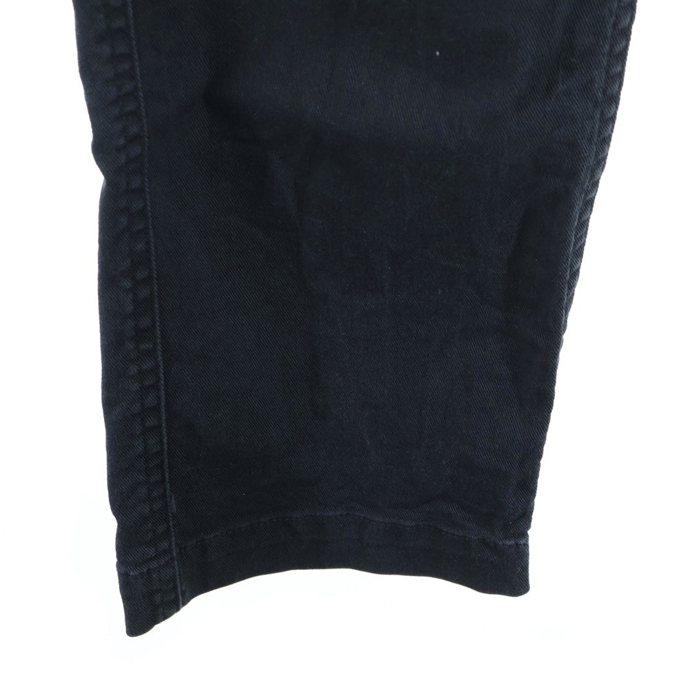 UNIFORM EXPERIMENT(ユニフォームエクスペリメント) マルチポケット シルバーベルトループ付き ジップアップ カーゴパンツ ブラック UE-112123