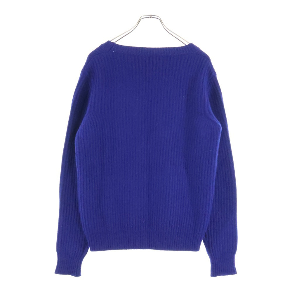RAF SIMONS(ラフシモンズ) アンゴラニット クルーネックセーター ブルー