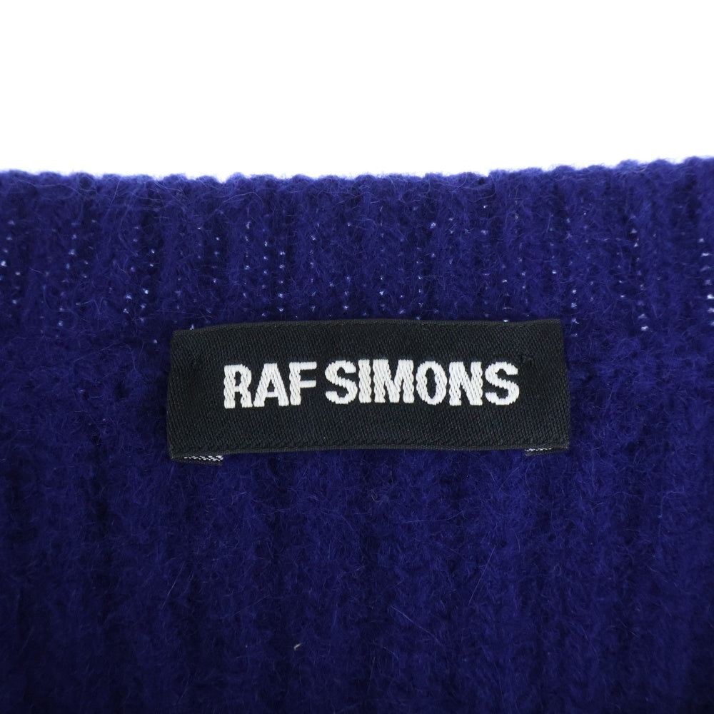 RAF SIMONS(ラフシモンズ) アンゴラニット クルーネックセーター ブルー