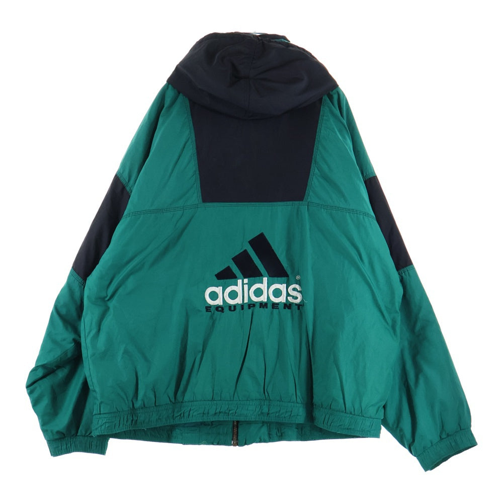 adidas(アディダス) 90s EQUIPMENT パデッドジャケット フード付き グリーンxブラック