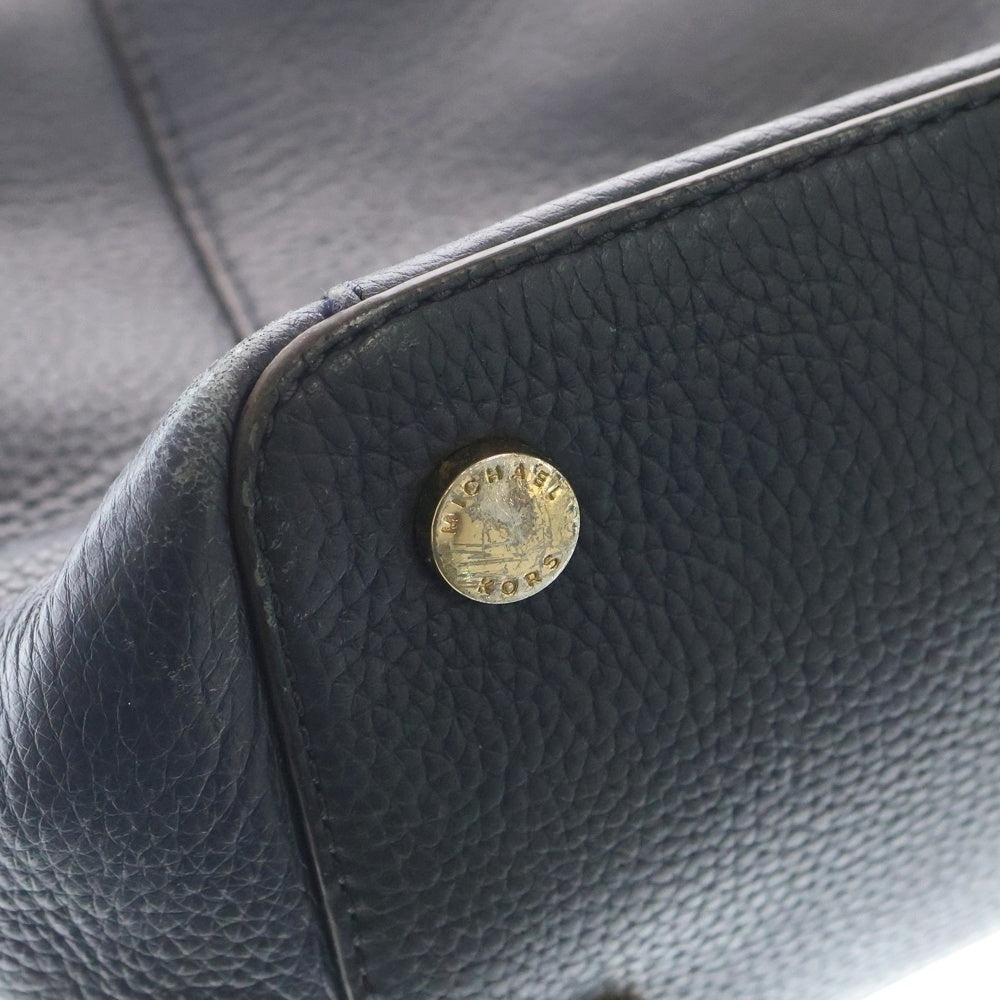 MICHAEL KORS(マイケルコース) MKロゴストラップ レザー トートバッグ ネイビー