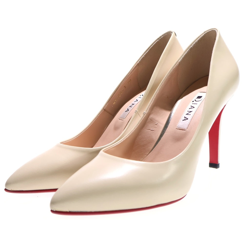 DIANA(ダイアナ) 日本製 レザー ハイヒールパンプス アイボリー レディース