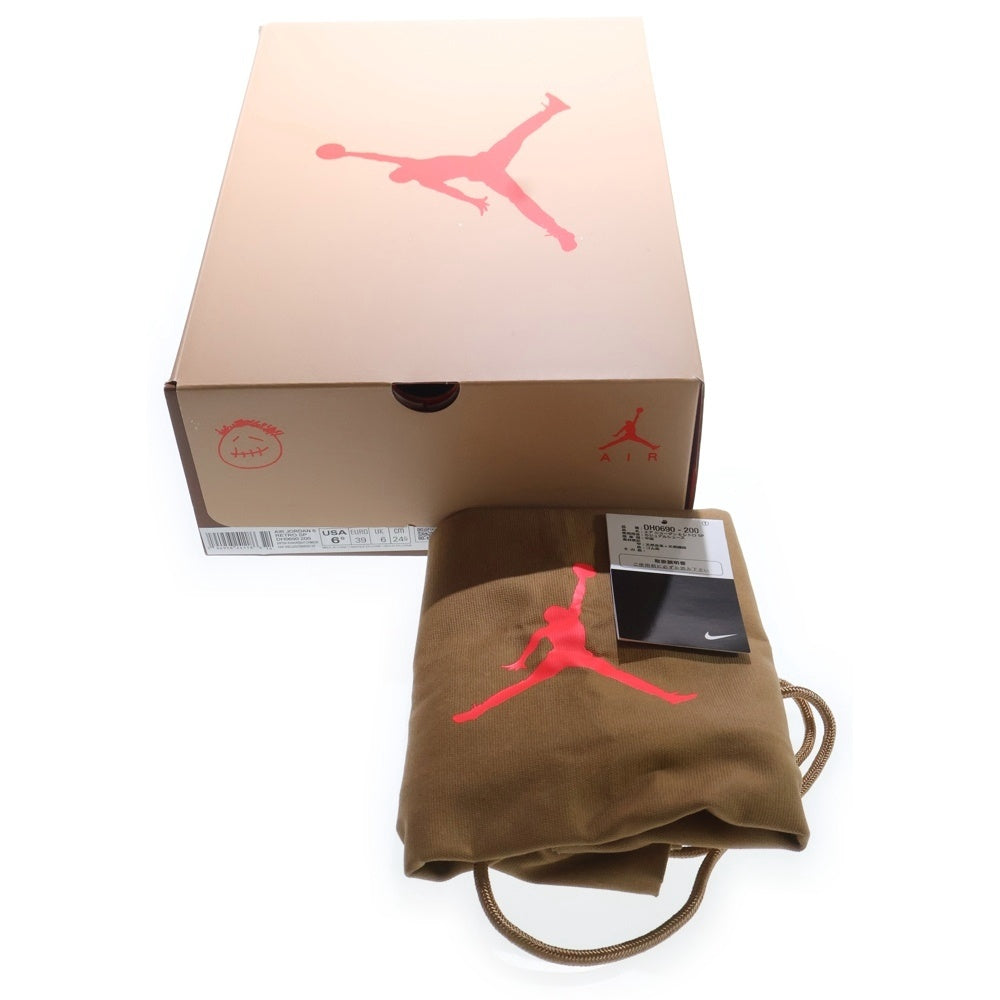 NIKE(ナイキ) ×TRAVIS SCOTT AIR JORDAN6 RETRO SP BRITISH KHAKI トラヴィススコット エアジョーダン6 レトロ ハイカットスニーカー レディース US6.5/24.5cm DH0690-200