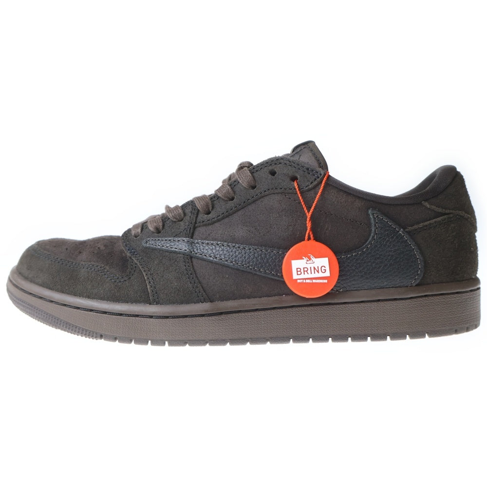 NIKE(ナイキ) ×TRAVIS SCOTT AIR JORDAN1 LOW OG SP VELVET BROWN AND DARK MOCHA トラヴィススコット エアジョーダン1 ローカットスニーカー US9.5/27.5cm DM7866-202